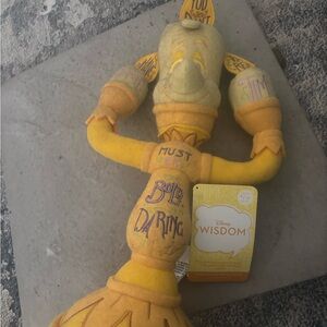 Disney Lumiere Plush with Inspirational Quote